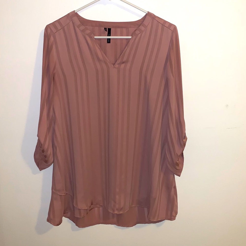 Maurices M flowy mauve quarter sleeve top